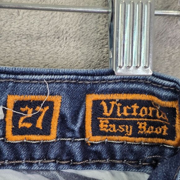 Womens Rock Revival Victoria Easy Bootcut Blue Denim Jeans Mid Rise Size 27 - Picture 5 of 13